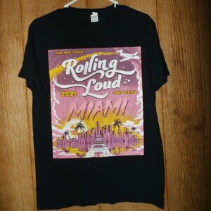 Rolling Loud 2021 Miami Hip-Hop Music Festival Tee   Travis Scott Post Malone